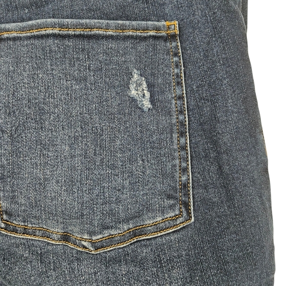 Spanx Skinny Jeans High Rise Dark Wash Distressed Pull On Denim Large - Picture 7 of 11